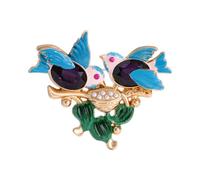 suanbeiii 1 broche créative en forme d'oiseau bleu avec cristaux pour un usage quotidien et des occasions spéciales