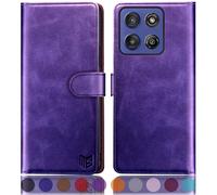 SUANPOT Compatible avec G Stylus 5G 2025 Étui portefeuille avec blocage RFID et porte-cartes de crédit, étui de protection à rabat en cuir synthétique pour homme et femme pour Stylus 5G 2025, violet