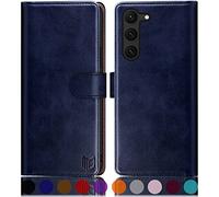 SUANPOT Etui Coque pour Samsung Galaxy S23 5G [RFID Blocage] [Magnétique Protection] Fentes pour Cartes Protection Etui Housse Premium en Cuir PU,Samsung S23 Etui Portefeuille Bleu