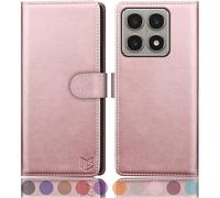 SUANPOT Etui Coque pour Xiaomi Mi 14T Pouces [RFID Blocage] [Magnétique Protection] Fentes pour Cartes Protection Etui Housse Premium en Cuir PU pour Mi 14T Etui Portefeuille Or Rose