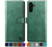 SUANPOT Étui de protection RFID pour Samsung Galaxy A54 5G - En cuir synthétique - Avec compartiment pour cartes - Vert clair