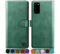 SUANPOT Etui Coque pour Samsung Galaxy S20 [RFID Blocage] [Magnétique Protection] Fentes pour Cartes Protection Etui Housse Premium en Cuir PU pour Samsung S20 Etui Portefeuille Vert Clair
