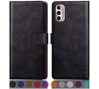 SUANPOT Étui portefeuille en polyuréthane pour Moto G 5G (noir)