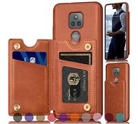 SUANPOT Étui portefeuille pour HF Moto G Play 2021 (marron clair)