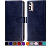 SUANPOT Étui portefeuille pour Moto G Stylus 2022 5G 【Blocage RFID】 - Porte-cartes de crédit - Rabat en cuir synthétique résistant aux chocs - Pour homme et femme - Pour Moto G Stylus 2022 5G (bleu)