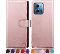 SUANPOT Étui portefeuille pour Moto G Stylus 2023 5G 【Blocage RFID】 Porte-cartes de crédit, étui à rabat en cuir synthétique résistant aux chocs pour homme et femme pour Moto G Stylus 2023 5G Or rose