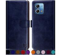 SUANPOT Étui portefeuille pour Moto G Stylus 2023 5G 【Blocage RFID】 Porte-cartes de crédit, étui à rabat en cuir synthétique résistant aux chocs pour homme et femme pour Moto G Stylus 2023 5G Bleu