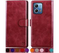 SUANPOT Étui portefeuille pour Moto G Stylus 2023 5G 【Blocage RFID】 Porte-cartes de crédit, étui à rabat en cuir synthétique résistant aux chocs pour homme et femme pour Moto G Stylus 2023 5G Rouge