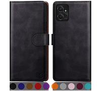 SUANPOT Étui portefeuille pour Motorola (Moto G Power 2023) - Blocage RFID - Porte-cartes de crédit - Étui à rabat en cuir synthétique résistant aux chocs pour homme et femme Power2023 - Noir