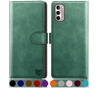 SUANPOT Étui portefeuille PU Moto G 5G (vert mer)