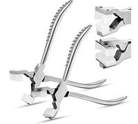 SuanQ 2 PièCes Kit de D'Anneaux Pince à Nez de ChaîNe Outil de Cintrage et D'Emballage en MéTal Outil de Cintrage D'Anneau en Acier Inoxydable