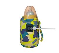 SuanQ Universel USB Chauffe- Lait Voyage Poussette Sac Isotherme Allaitement Chauffe-Biberon Camouflage-Jaune