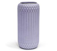 Suanti Vase à fleurs décoratif, 28 cm, grand vase moderne avec bordure argentée lilas, formes uniques, pour la décoration de la maison, du bureau, décoration de table, durable, étanche, DIY (violet)
