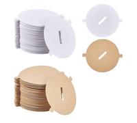 Suanzua 240 Pièces de Couvertures Anti-Poussière pour Bougies, 2 Couleurs, Couvercles à Languette en Papier pour Décoration de Bougie, Décoration de Bougie de 5,3 cm
