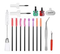 Suanzua Kit de nettoyage pour machine à coudre de 16 pièces, outils de nettoyage des fentes de machine à coudre, y compris tournevis à double tête