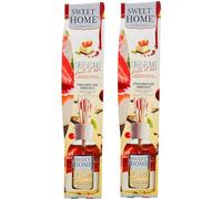 Suarez Sweet Home Collection Parfum Environnement Bâtons Huile Essentielle Parfumée Diffuseur Maison Chocolat, Cheesecake, Crème Caramel, Cookies, Cotton Candy 100 Ml (Cheesecake, 2 unités)