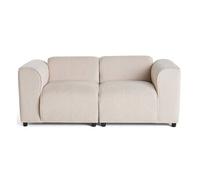 Lisa Design - Suaro - Canapé modulable 2 Places en Tissu texturé, Beige