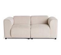 Suaro - Canapé modulable 2 places en tissu texturé - Beige Beige G