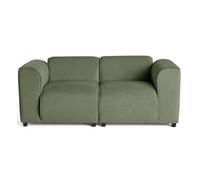 Suaro - Canapé modulable 2 places en tissu texturé - Vert