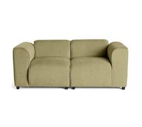 Lisa Design - Suaro - Canapé modulable 2 Places en Tissu texturé, Vert Sauge