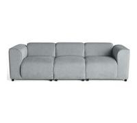Suaro - Canapé modulable 3 places en tissu texturé - Gris Gris G
