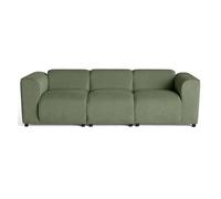 Suaro - Canapé modulable 3 places en tissu texturé - Vert