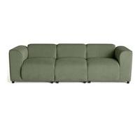 Suaro - Canapé modulable 3 places en tissu texturé - Vert Vert G