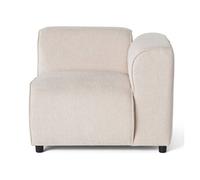 Lisa Design - Suaro - Module d'assise d'angle Droit en Tissu texturé, Beige