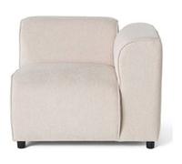 Lisa Design - Suaro - Module d'assise d'angle Droit en Tissu texturé, Beige
