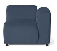 Lisa Design - Suaro - Module d'assise d'angle Droit en Tissu texturé, Bleu