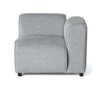 Suaro - Module d'assise d'angle droit en tissu texturé - Gris