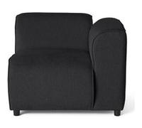 Suaro - Module d'assise d'angle droit en tissu texturé - Noir Noir G