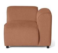 Suaro - Module d'assise d'angle droit en tissu texturé - Terracotta