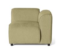 Lisa Design - Suaro - Module d'assise d'angle Droit en Tissu texturé, Vert Sauge