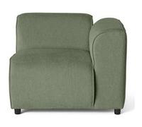 Lisa Design - Suaro - Module d'assise d'angle Droit en Tissu texturé, Vert