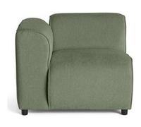 Suaro - Module d'assise d'angle gauche en tissu texturé - Vert