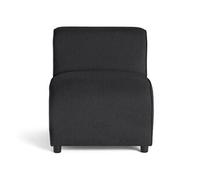 Suaro - Module d'assise sans accoudoirs en tissu texturé - Noir Noir G