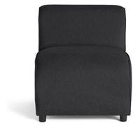 Suaro - Module d'assise sans accoudoirs en tissu texturé - Noir Noir G
