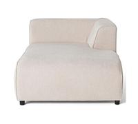 Suaro - Module d'assise méridienne droit en tissu texturé - Beige