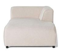 Suaro - Module d'assise méridienne droit en tissu texturé - Beige