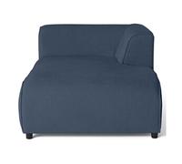 Suaro - Module d'assise méridienne droit en tissu texturé - Bleu