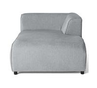 Lisa Design - Suaro - Module d'assise méridienne Droit en Tissu texturé, Gris