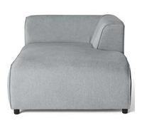 Lisa Design - Suaro - Module d'assise méridienne Droit en Tissu texturé, Gris