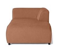 Lisa Design - Suaro - Module d'assise méridienne Droit en Tissu texturé, Terracotta