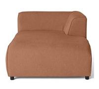 Suaro - Module d'assise méridienne droit en tissu texturé - Terracotta Terracotta G