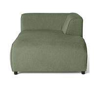 Suaro - Module d'assise méridienne droit en tissu texturé - Vert