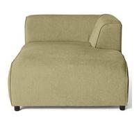 Suaro - Module d'assise méridienne droit en tissu texturé - Vert sauge