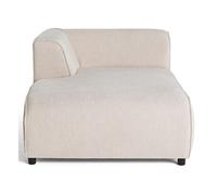 Lisa Design - Suaro - Module d'assise méridienne Gauche en Tissu texturé, Beige