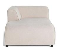 Lisa Design - Suaro - Module d'assise méridienne Gauche en Tissu texturé, Beige