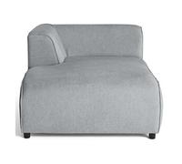 Suaro - Module d'assise méridienne gauche en tissu texturé - Gris Gris G